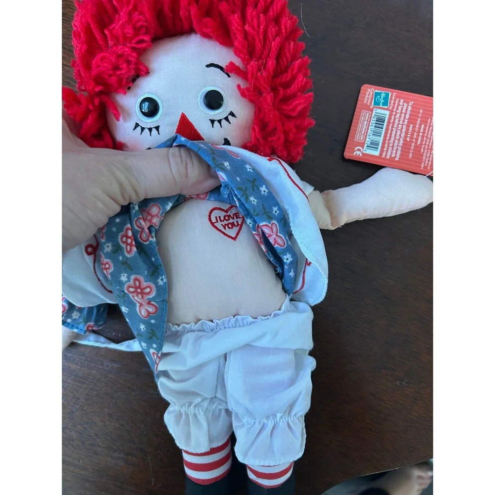Hasbro Applause Raggedy Ann 12 Inch Plush Doll Blue Floral Dress NWT 16712
